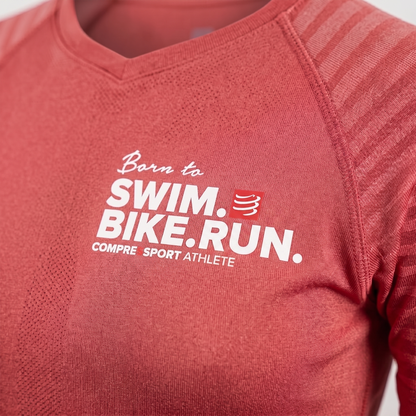 Training Tshirt Wmn Swim Bike Run Pink