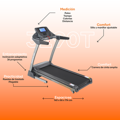 Trotadora De Rendimiento Silencioso Athletic 3290T