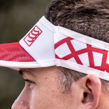 Visor Compressport Spiderweb Ultralight - Red White