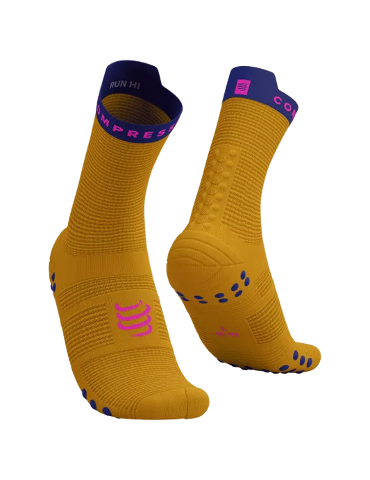Pro Racing Socks v4.0 Run High SAFFRON/DAZZ BLUE