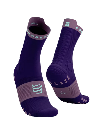 Medias Compressport Pro Racing Socks V4.0 Trail - Purple Grape