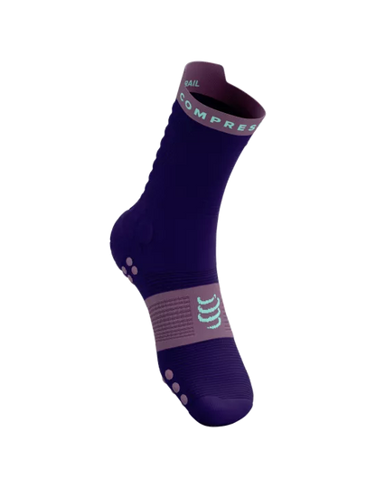 Medias Compressport Pro Racing Socks V4.0 Trail - Purple Grape