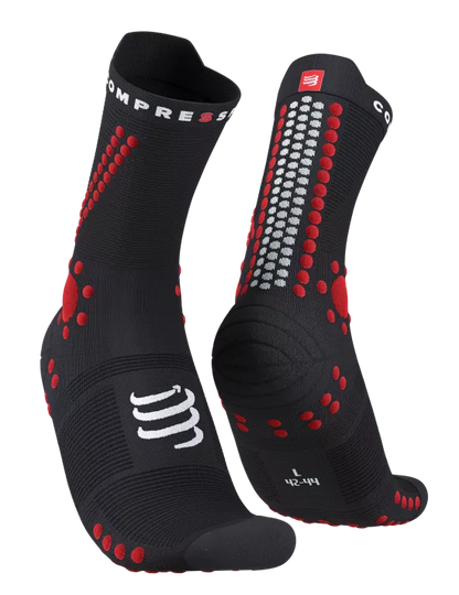 Medias Compressport Pro Racing Socks V4.0 Trail - Black Red