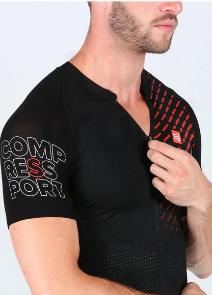 Camiseta Compressport Trail Running Postural SS Top Negro