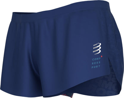 Shorts Compressport Racing Split Hombre - Azul S
