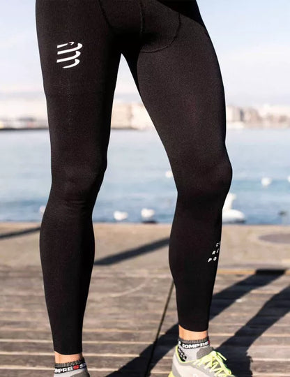 Mallas Compressport Running Under Control Full Tights - Black