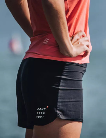 Shorts Compressport Performance Overshort Mujer - Negro L