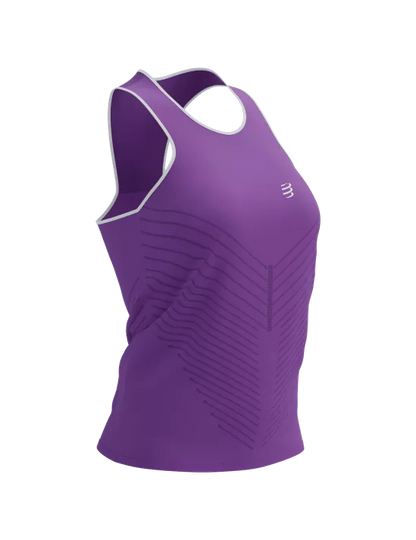 Camiseta Compressport Performance Singlet Mujer - Lilac